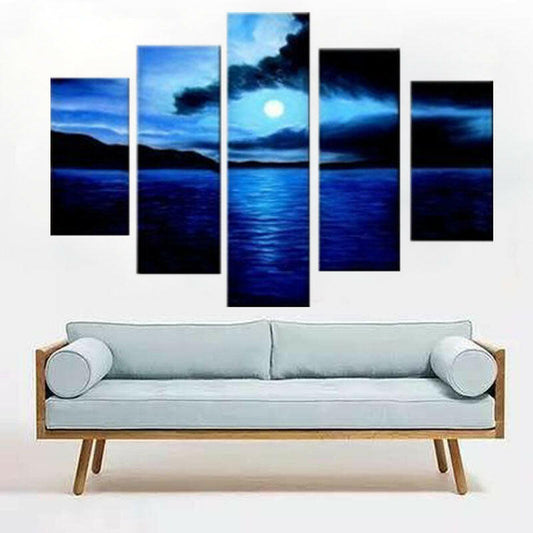 DIY 5D Moon Night Landscape Diamond Embroidery Painting Full Drill Round Diamond Picture Cross  Kit Home Decor Painting