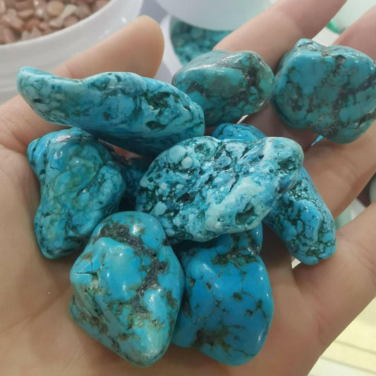 Blue Turquoise Blue Turquoise Optimized Rough Stone Handle Piece Crystal Crushed Stone High Magnetic DIY Jewelry Home Decoration