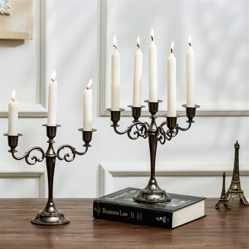 Metal Candle Holder Stand Party Restaurant Bar Decoration Candlestick