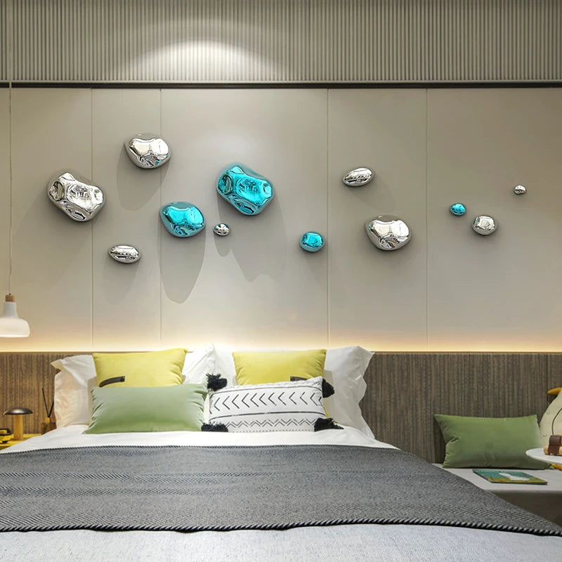 3D Metallic Stone-look Wall Hanging Wall Art