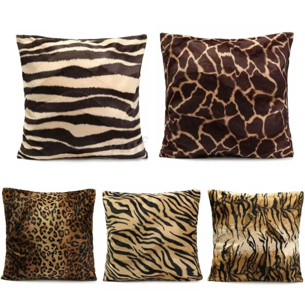 Animal Print - Leopard or Zebra Decorative Pillowcase (1 Sided) & Cushion