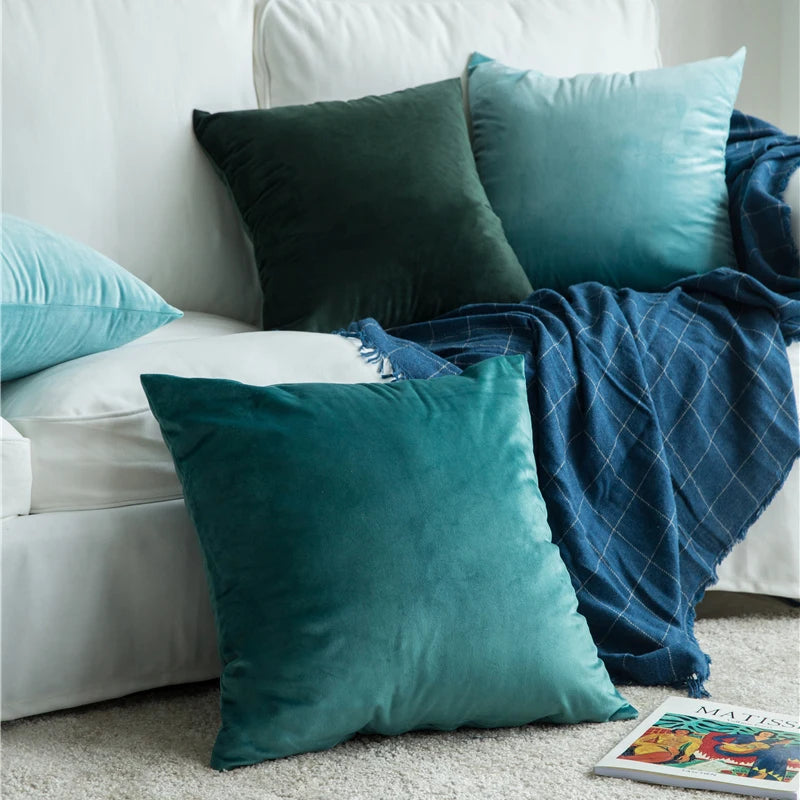 Luxury Velvet Green Cushion Covers