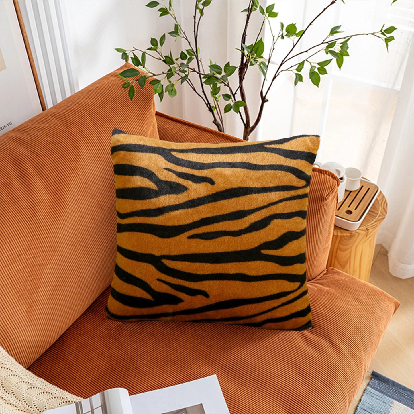 Animal Print - Leopard or Zebra Decorative Pillowcase (1 Sided) & Cushion