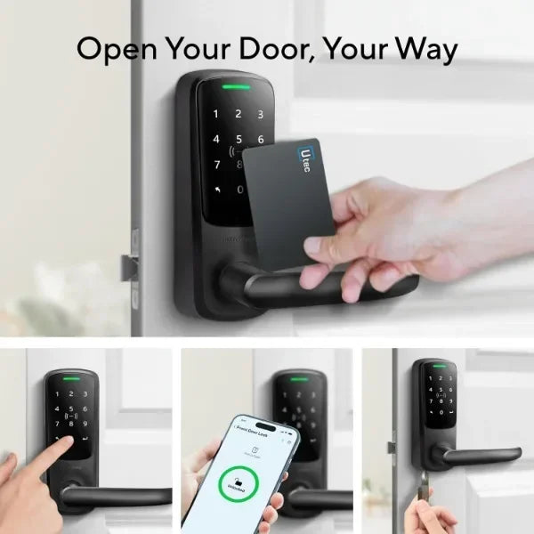 ULTRALOQ Latch 5 Built-in WiFi Smart Lock with NFC, 5-in-1 Keyless Entry Door Lock with Touch Digital Keypad, Smart Handle Lock