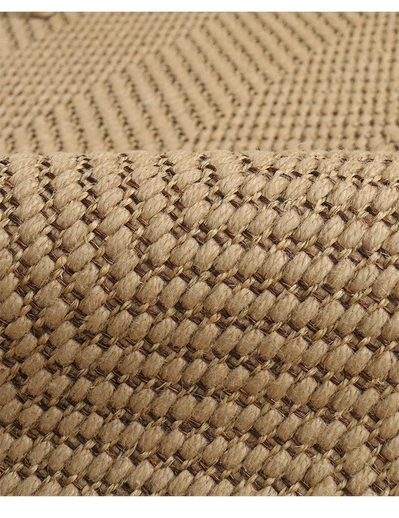 Hand Woven Natural Jute Rug - For Heavy Traffic Areas, Breathable Natural Fiber (Select Shape, Size & Diameter)