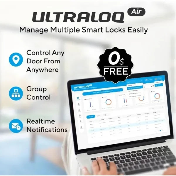 ULTRALOQ Latch 5 Built-in WiFi Smart Lock with NFC, 5-in-1 Keyless Entry Door Lock with Touch Digital Keypad, Smart Handle Lock