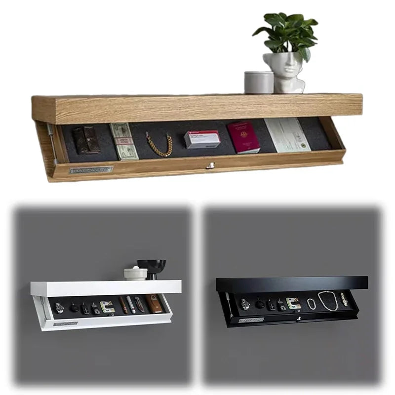 Secret Compartment Designer Shelf - Concealed Floating Shelf,  Wall-mounted Storage Solution