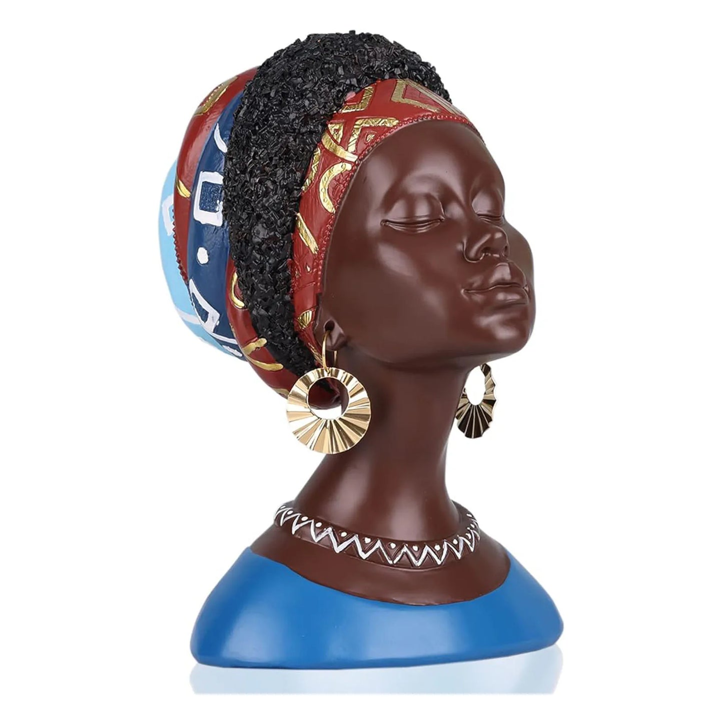 African Sculpture Home Decor,  Black African Female Art Figurines