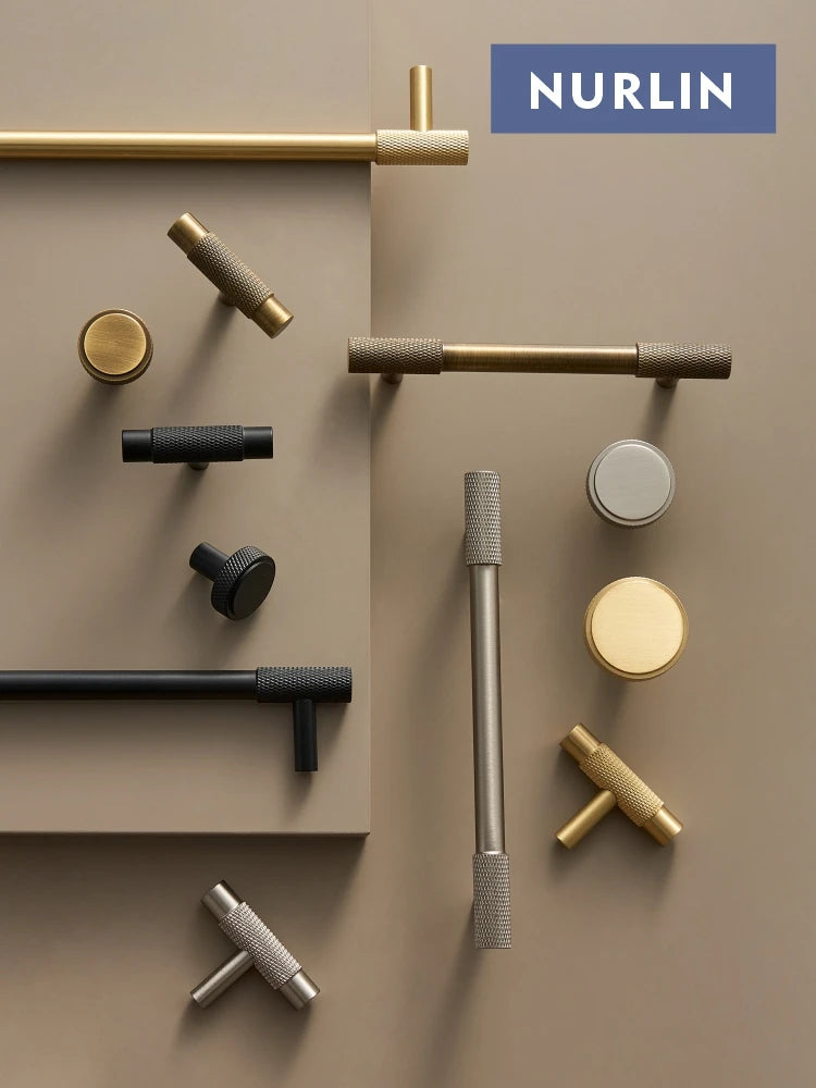 Nurlin Solid Brass ; Door Pulls, Cabinet Handles, Door Stops, Door Hinges, Furniture Legs, House #'s - Multiple Sizes & Colours