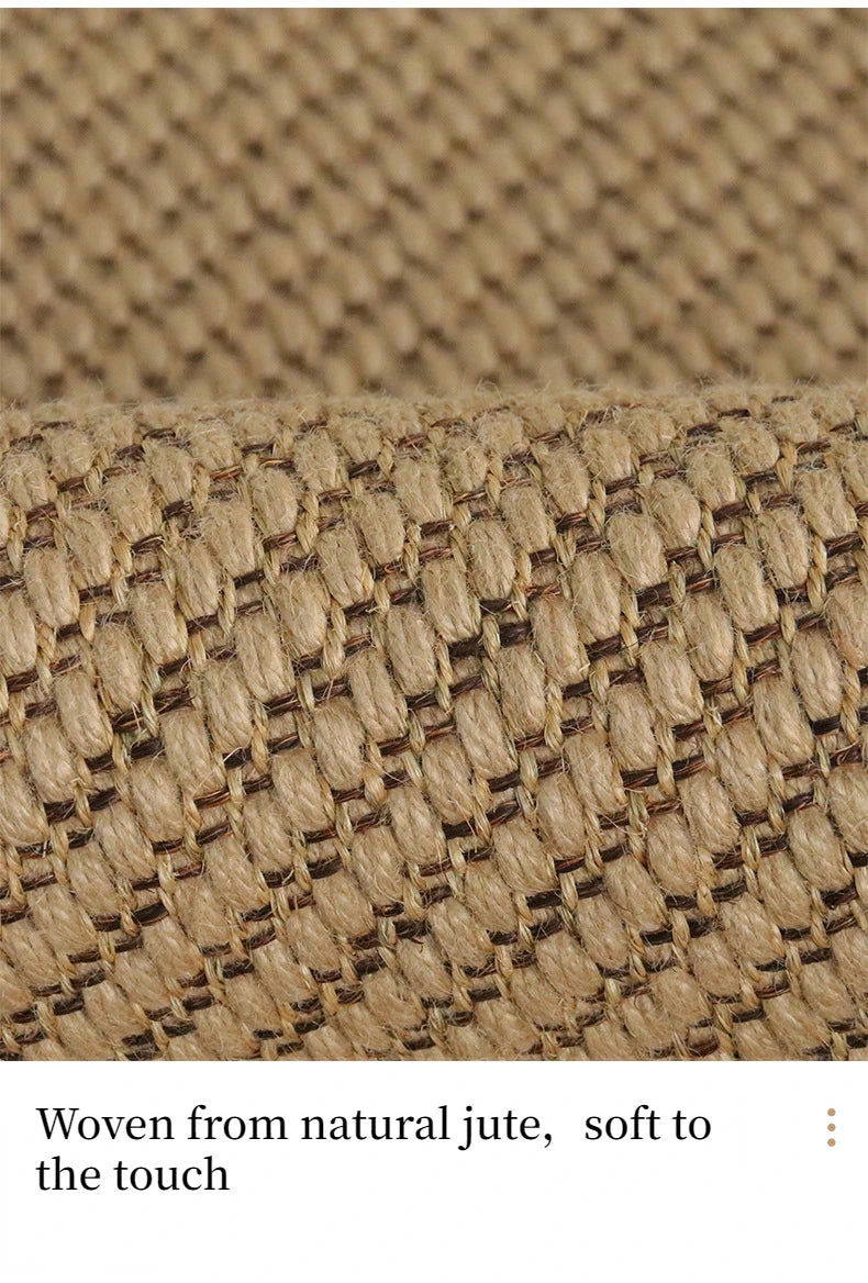 Hand Woven Natural Jute Rug - For Heavy Traffic Areas, Breathable Natural Fiber (Select Shape, Size & Diameter)