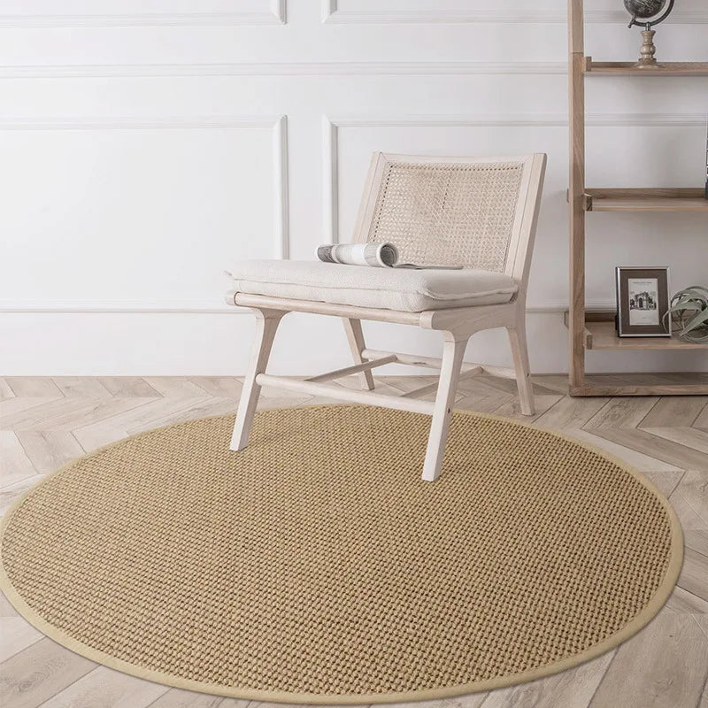 Hand Woven Natural Jute Rug - For Heavy Traffic Areas, Breathable Natural Fiber (Select Shape, Size & Diameter)