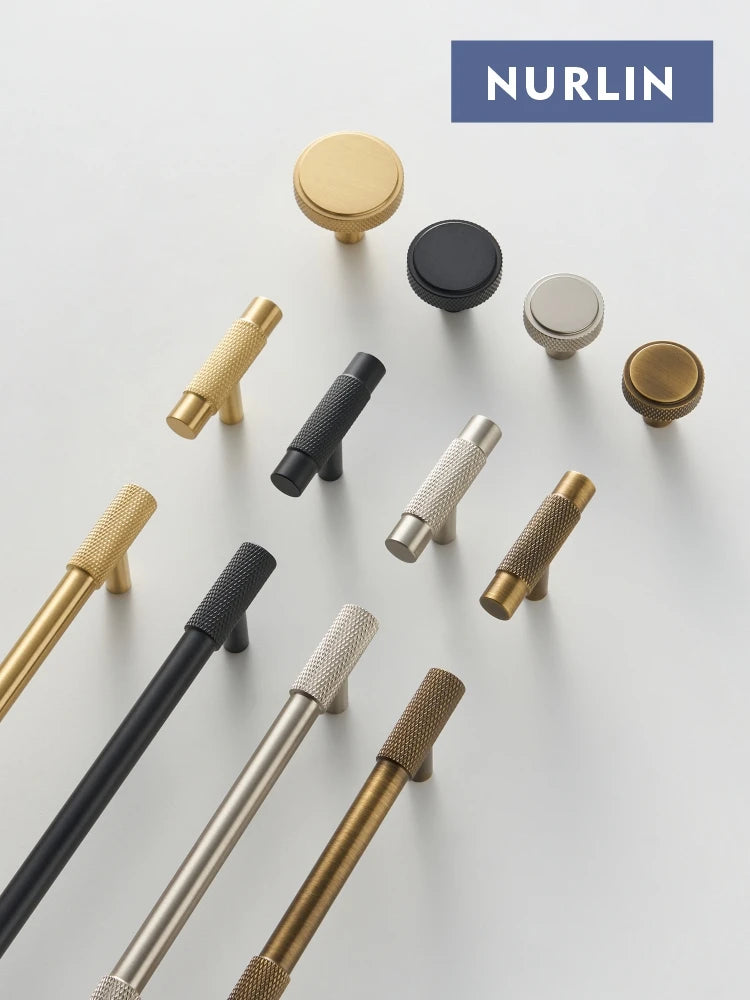 Nurlin Solid Brass ; Door Pulls, Cabinet Handles, Door Stops, Door Hinges, Furniture Legs, House #'s - Multiple Sizes & Colours