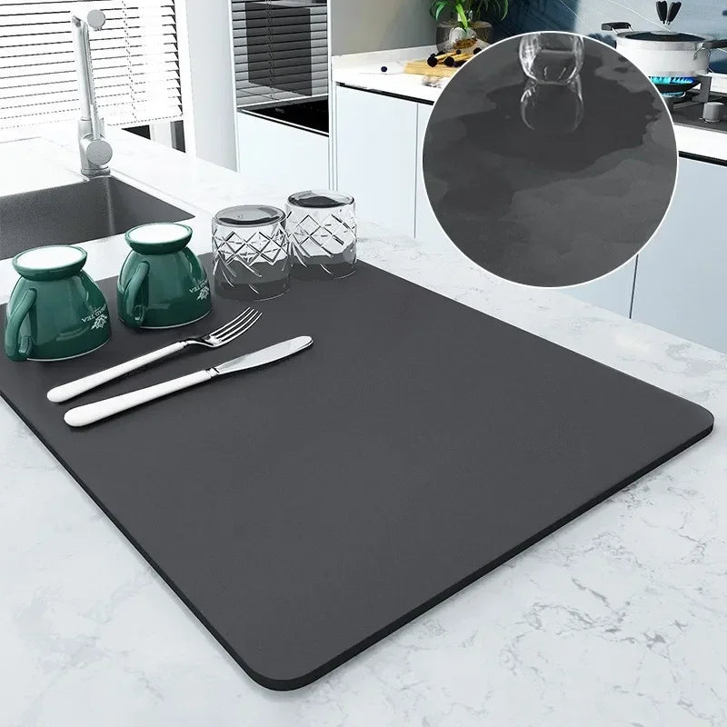 Hot Selling Diatomite Bar Mat - QUICK DRY & Anti-Skid Rubber Backing (Choose Colour & Size Required)