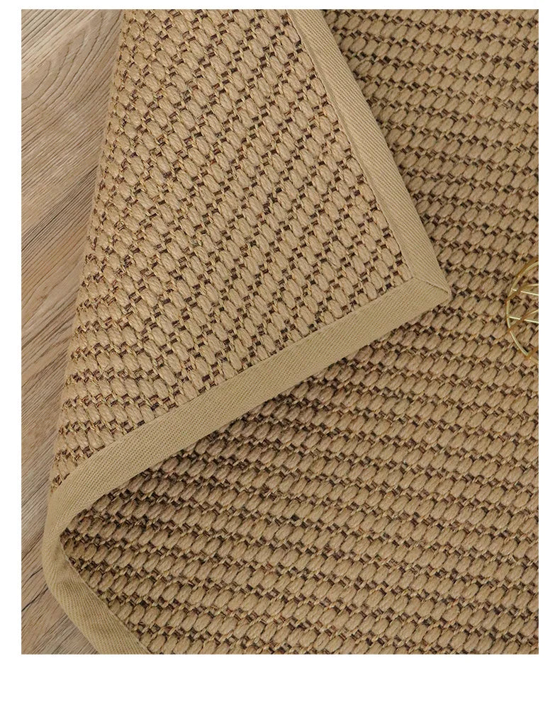 Hand Woven Natural Jute Rug - For Heavy Traffic Areas, Breathable Natural Fiber (Select Shape, Size & Diameter)