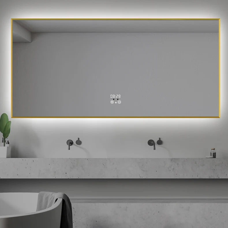 Hotel Mirror / Wall Mounted Smart Led Glass Mirror Custom Made Size